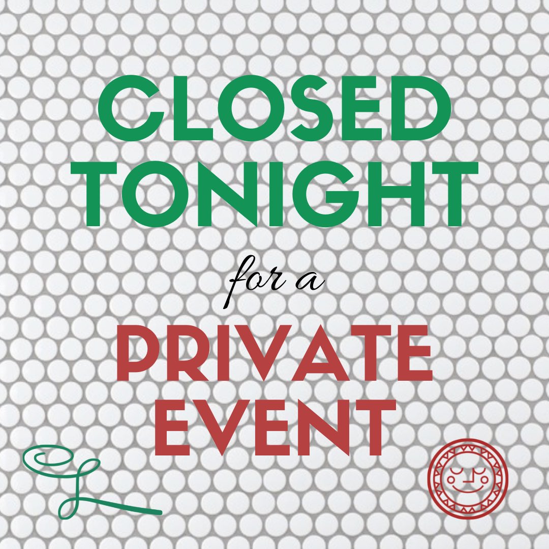 Lorelei and Woodfired will be closed tonight (Sat 9/4) for a private event. Back at it with regular hours on Wed.