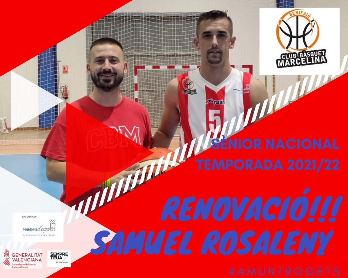 CBMBenifaio's tweet photo. Primera renovació de cara a la nova temporada!!!
Jugador format al club i referent per a xiquets i xiquetes que practiquen bàsquet en nosaltres. https://t.co/rzvtQZy9rU