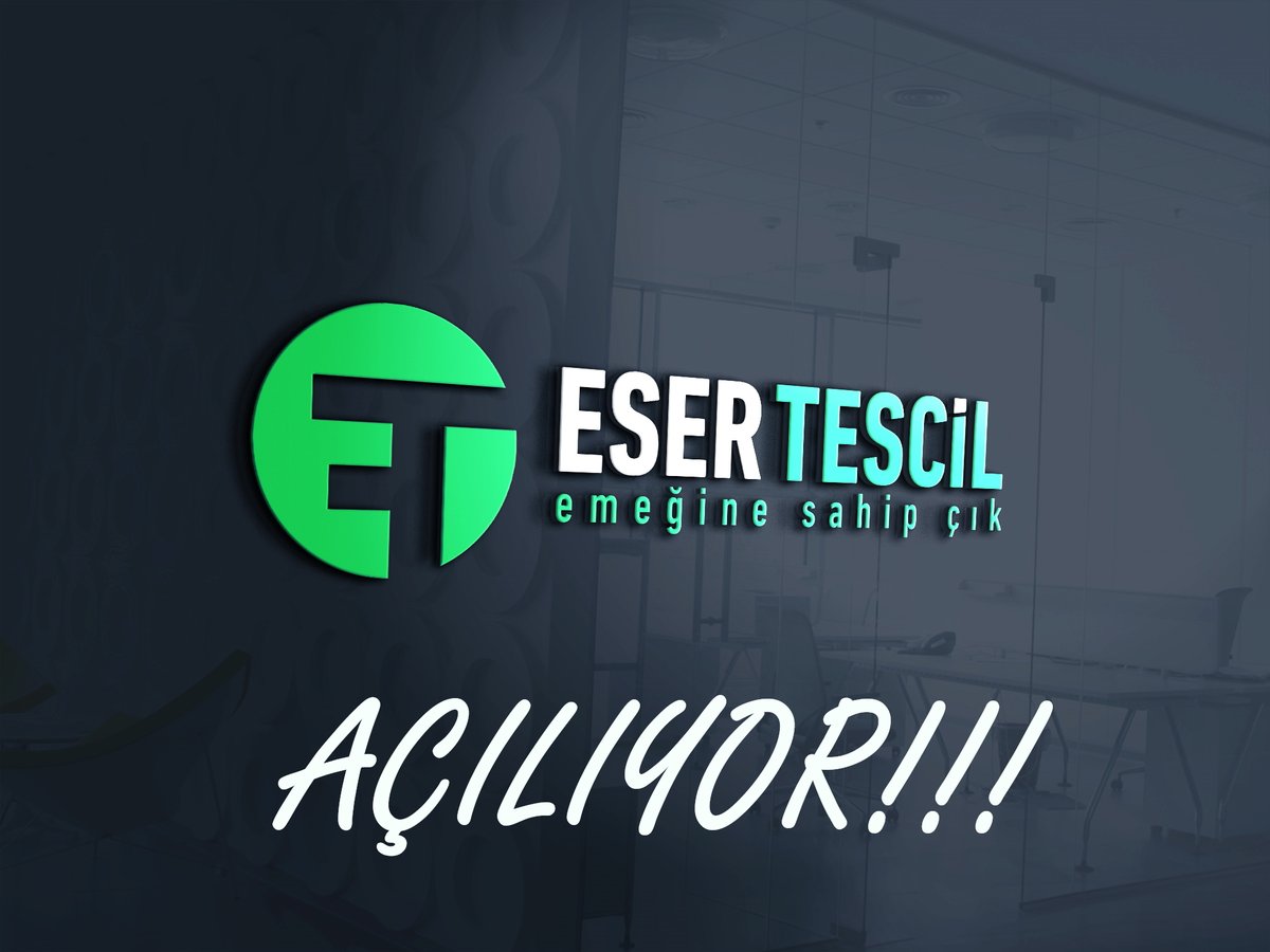 Eser Tescil Açılıyooor!

Emeğine Sahip Çık 📝🖼🎤🎨

esertescil.com
#esertescil #eserinikoru #zamandamgası #telif #eserinisahiplen #sertifika #noter #enoter #eser #sanat #sanatçı #müzik #yazar #logo #emek #tasarım #grafik