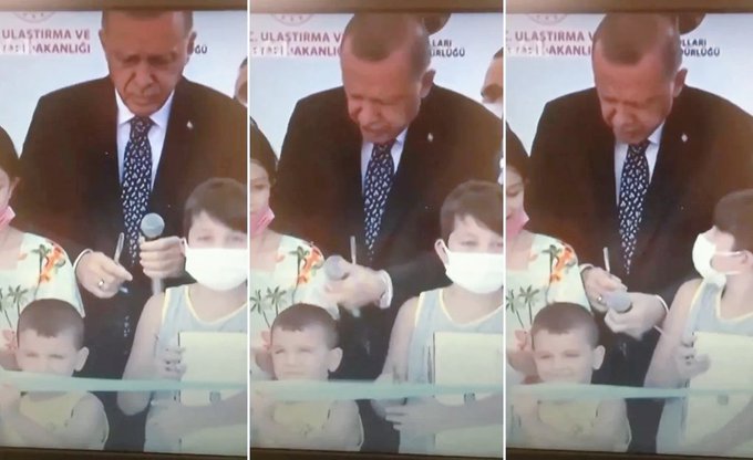Erdoğan törende çocuğa vurdu: 'Çünkü öfkeli, gergin, asık suratlı, sevgiden yoksun'