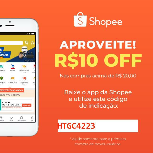 lurodri072's tweet photo. Use meu código de indicação HTGC4223 para ganhar R$10,00 de desconto em sua primeira compra! Baixe a Shopee agora e aproveite as melhores ofertas com os melhores preços! https://t.co/mooCsX4wWy https://t.co/Ll4sYSV8pw