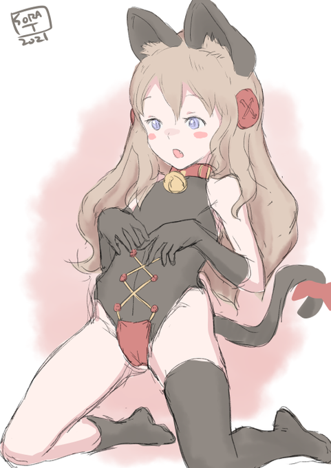 ふたつぐもととさん @futatugu のところのぷらしゅちゃん。

…衣装を露出少なく改変しましたゴメンナサイ 