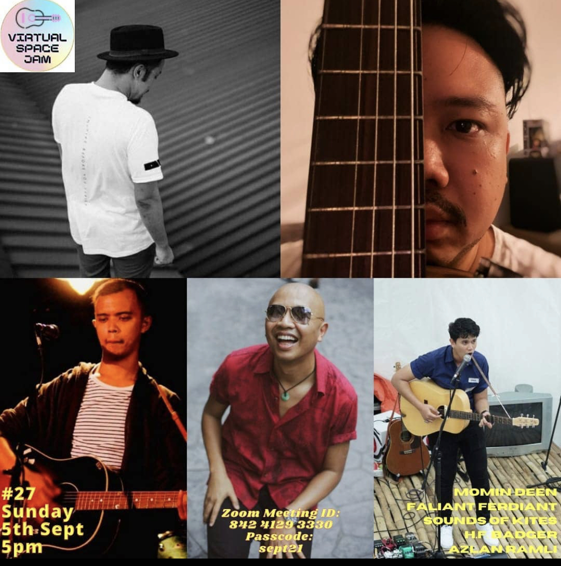Jenn_Thompson's tweet photo. TODAY LATE AFTERNOON!
#ONLINE ZOOM LIVE : VIRTUAL SPACE JAM #27 ft. @ehmomin @faliantferdiant #SoundsofKites @hfbadger @AzlanRamli6
SUNDAY September5 5pm
ZOOM DETAILS : On the poster
LINK IN BIO HERE : https://t.co/DFt9Oe5rHL https://t.co/nnKykwFKie