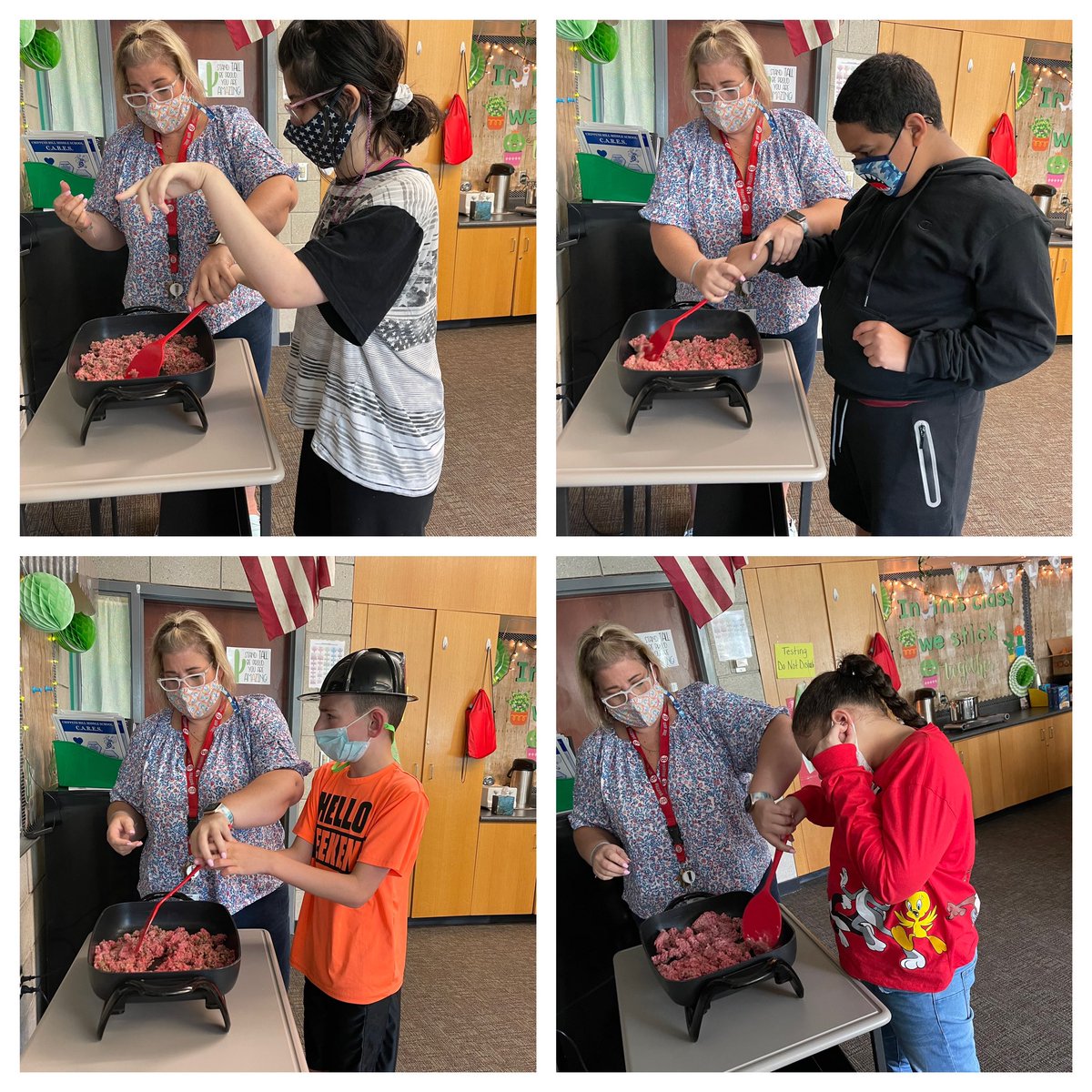MsKWininger's tweet photo. A little Friday cooking to end our first week of school! #FunInFunctional #BackToSchool #passionandpurpose #americanchopsuey @ChippensHillMS @KATRicciardone https://t.co/KaWrmcfDgl