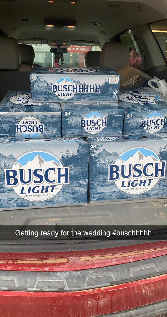 ChaseSullivan40's tweet photo. @BuschBeer I think we may need a few more cases for the wedding @KelseySchmucker #buschhhhh https://t.co/huekTzRel7