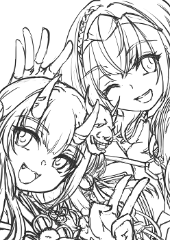 ←下描き 線画→
厚塗りもうちょっと掴めれば、下描きくらいまでの線画の絞り込みで塗っていけるのかな?
描き上げスピード上げていきたい気持ちはあるんですが、線画何度も調整しないと雑さが目立っちゃうです 