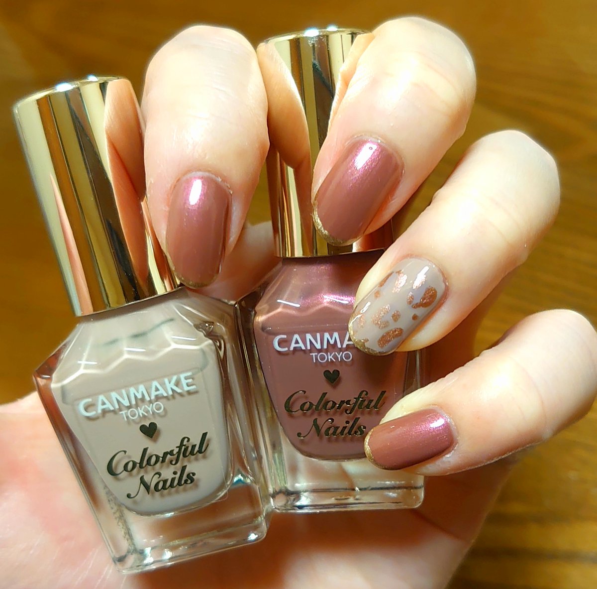 リリー على تويتر キャンメイク N10 N16 N50 ネイルホリック Gd046 Pk841 秋冬の色合い 写真じゃ見辛いけど レオパード は N16をベースに N10をのせて Pk841で囲み セルフネイル シンプルネイル