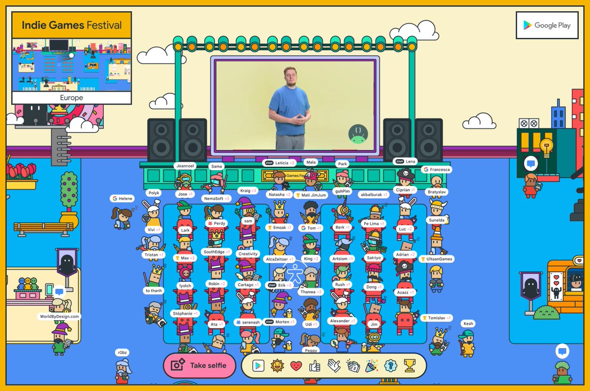 Screenshot of Europe stage