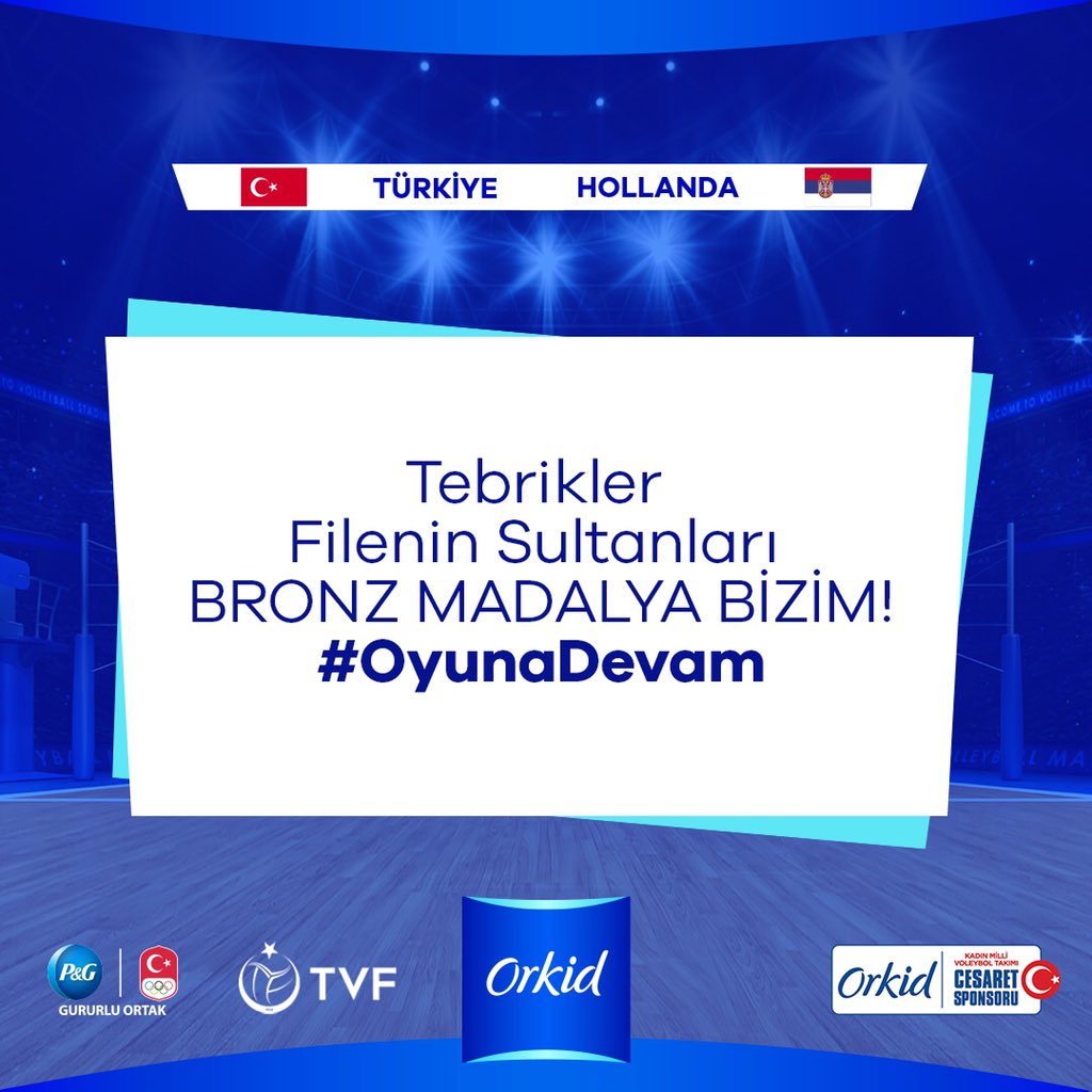 CEV Avrupa Voleybol Şampiyonası’ndan bronz madalya 🥉ile dönüyoruz. Cesaretiniz ve bitmeyen azminiz için teşekkürler 🙏#FileninSultanları #OrkidSizinle