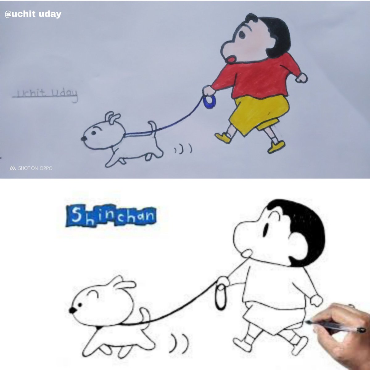 uchit_uday's tweet photo. Not perfect 😅 ! 

#shinchan
#shinchanlover
#shinchandrawing 

And hope you lik ♥️😅! https://t.co/Hn2VUHJCxN
