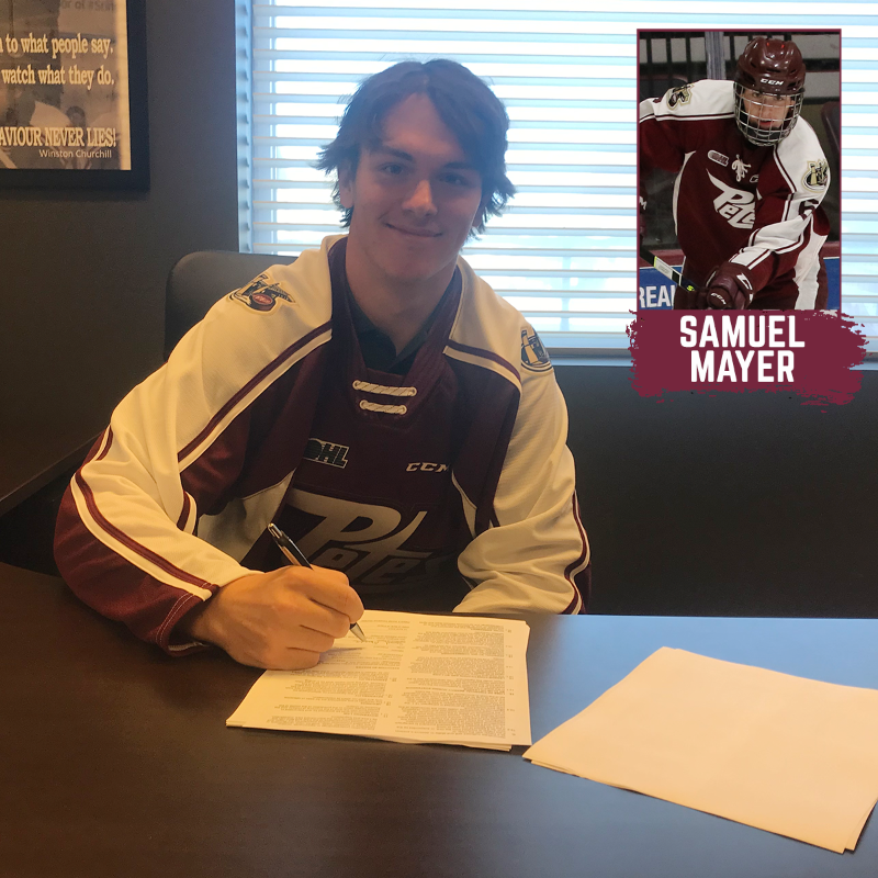 PetesOHLhockey's tweet photo. BREAKING: General Manager Michael Oke announced that forwards Jaden Reyers, Jax Dubois, @ryangagner1 and defencemen @ksmitty91 and @Samuel6Mayer have signed Standard Player Agreements! 

#GoPetesGo | #GameON