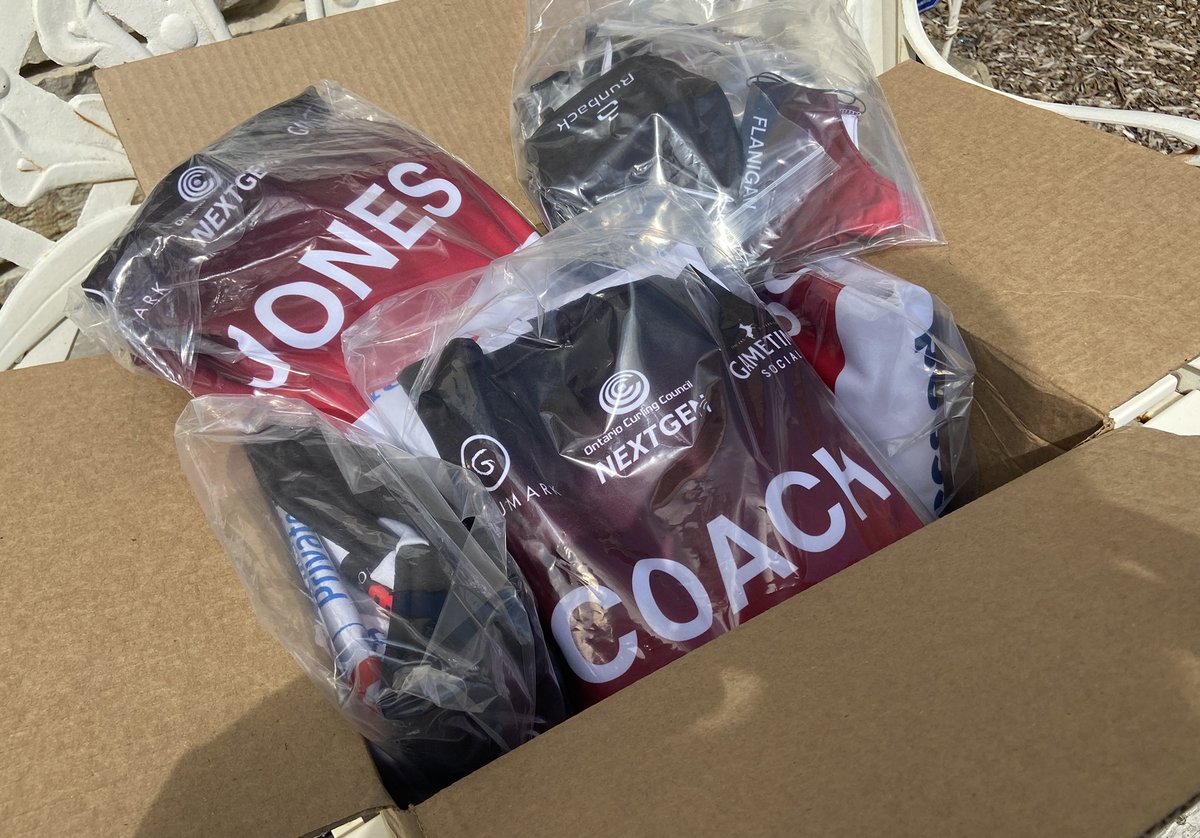 TeamHJones1's tweet photo. Appreciation Tweet for our awesome sponsor @RunbackCurling for coming through for us AGAIN! Received our new team hoodies, jerseys and masks just in time for our 1st slam of the season. Mark and Mallory you guys are great to work with and our gear is 🔥 https://t.co/EwYT6MgPws