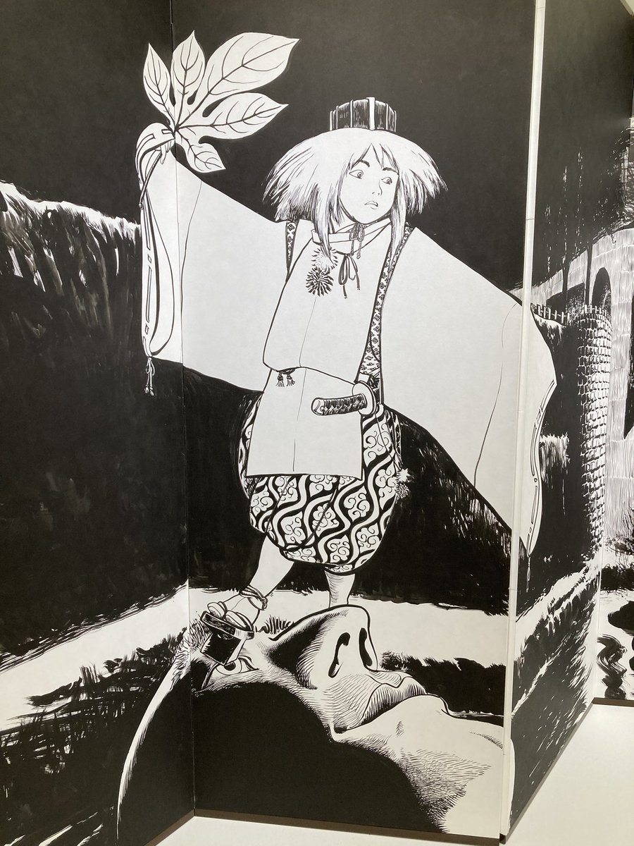 黒田硫黄さんが天狗の屏風を描いていたのは「大日本天狗党絵詞」好きとしては嬉しかったです。 #もしも東京展 