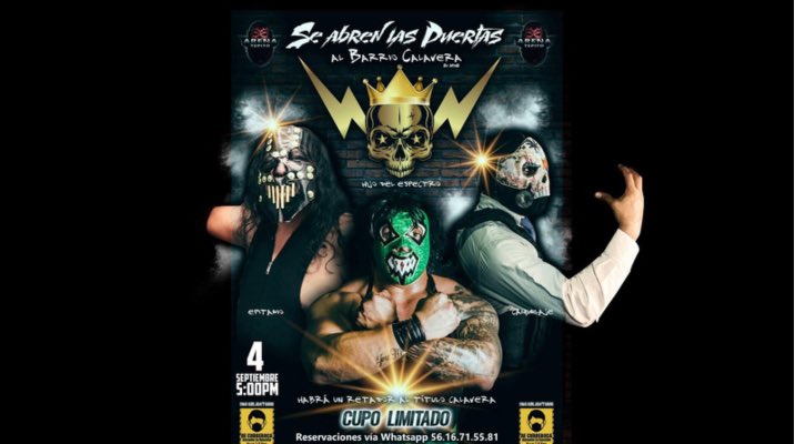 mas_lucha's tweet photo. Parte de la cartelera que presenta Welcome to mi Barrio para HOY en la @ArenaTepito 🤼‍♂️💀

⏰ 5:00PM | 📍Peluqueros #12 Col. Morelos 🎫 Punto de Venta en Taquería Chabelo https://t.co/OoYoaJ65JW