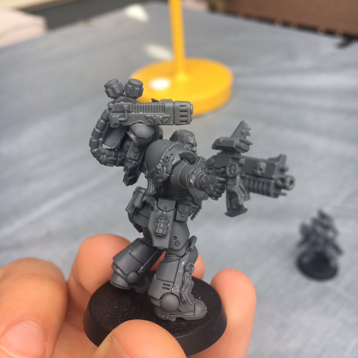 hippoth3gam3r's tweet photo. Intercessor sergeant wip #WarhammerCommunity https://t.co/SLfHq9UUVs