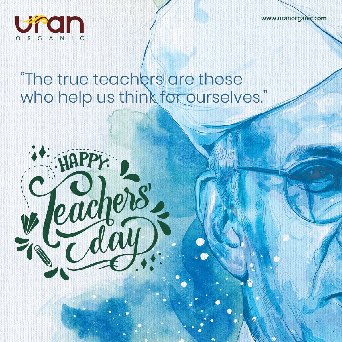 OrganicUran's tweet photo. A big thank you to all the teachers and guides in our lives for leading us righteously, opening our minds and for all the efforts you have put in so that we become better human beings. A very Happy Teachers' Day to you!
#uranorganic #happyteachersday #teachersday #teachers https://t.co/SPL1xom4Ys