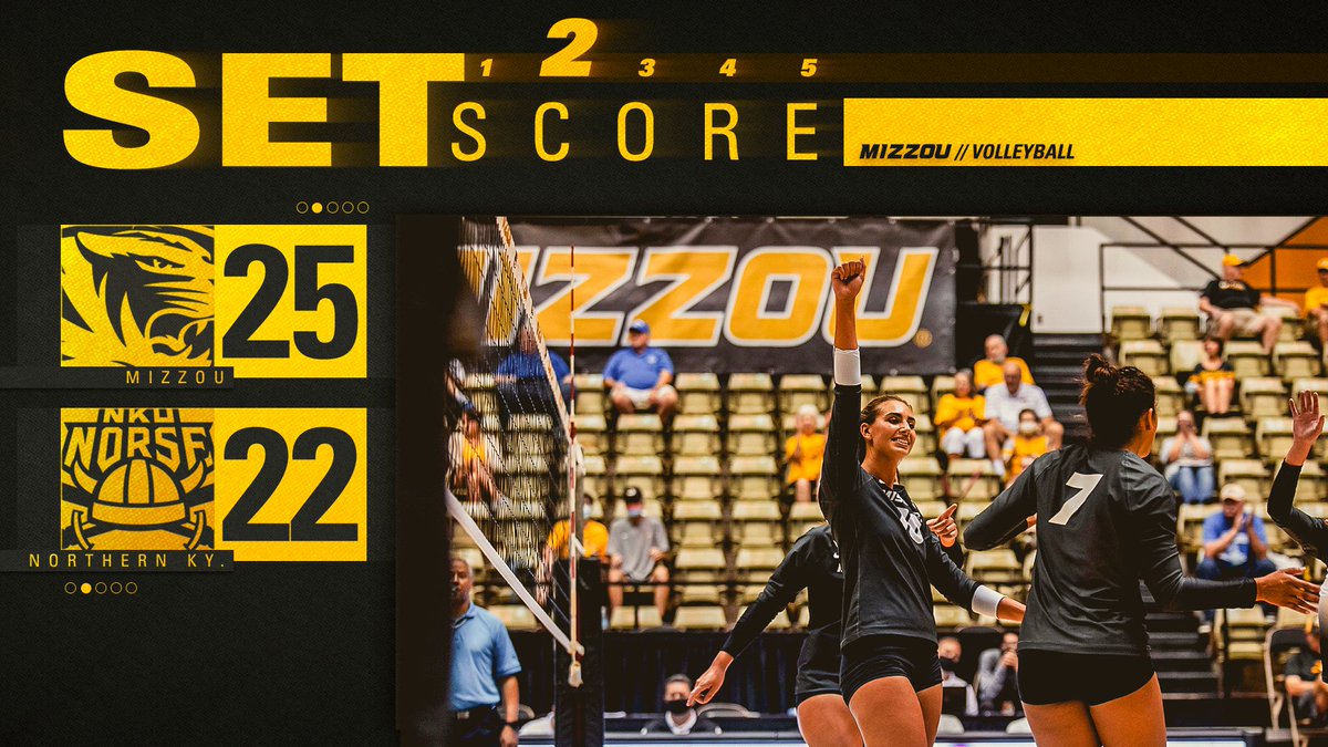 Offense comin' on hot 🔥🔥. 

Team hit .353 in the second set as three athletes with five or more kills.