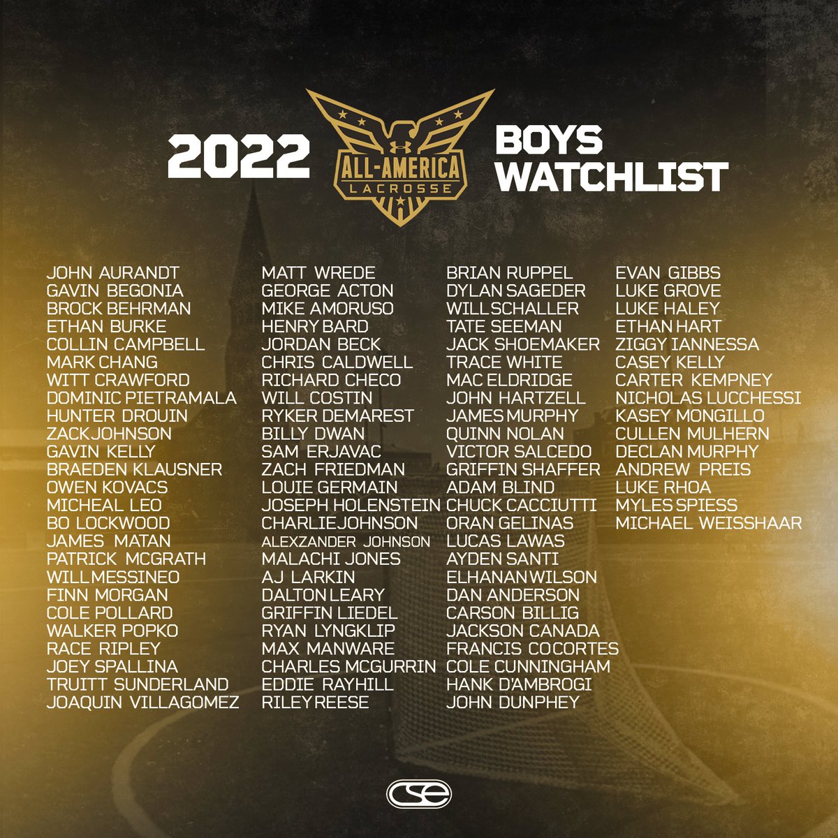 Congratulations to all of the athletes that made the Under Armour All-America Lacrosse Senior Watchlist (2022 Age Group). 

Keep working hard. THE ONLY WAY IS THROUGH. 

Tag them 👇👇👇 #uanext #uaallamerica @CSEWLax