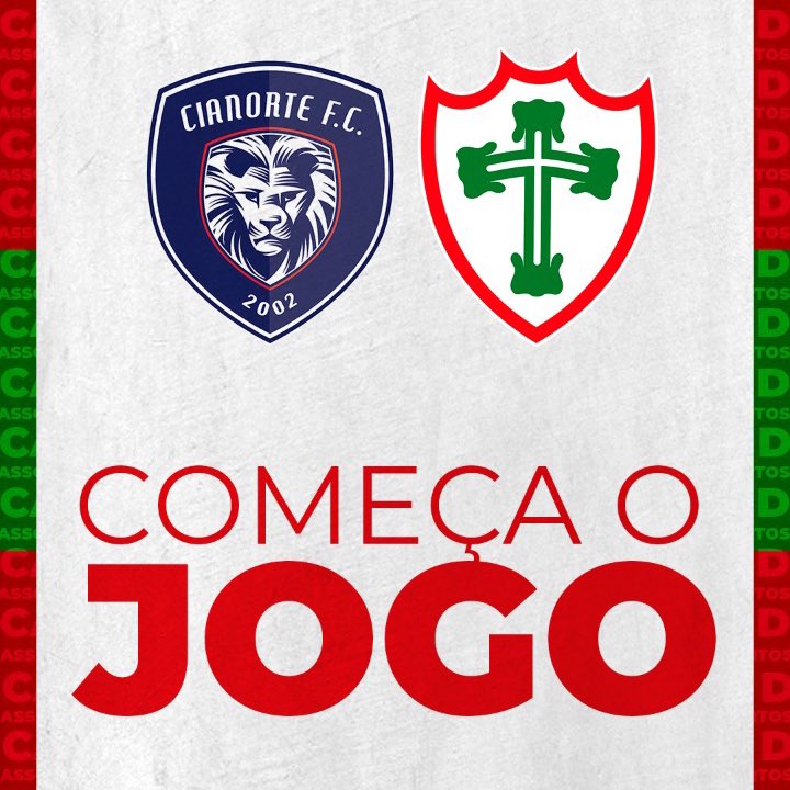 Lusa_Oficial's tweet photo. COMEÇA O JOGO! ⚽️❤️💚💛

Rola a bola para Cianorte x Portuguesa, última partida da primeira fase da Série D!

🎥Link: https://t.co/sDWnPGPMWP

#CIAXPOR #SomosLusa #1920 #BancoLusoBrasileiro #Busscar #CellulaMater #EstrellaGalícia #FreeSept #Graal #MGContecnica #SãoCristóvãoSaúde https://t.co/C2yBqPiqR6