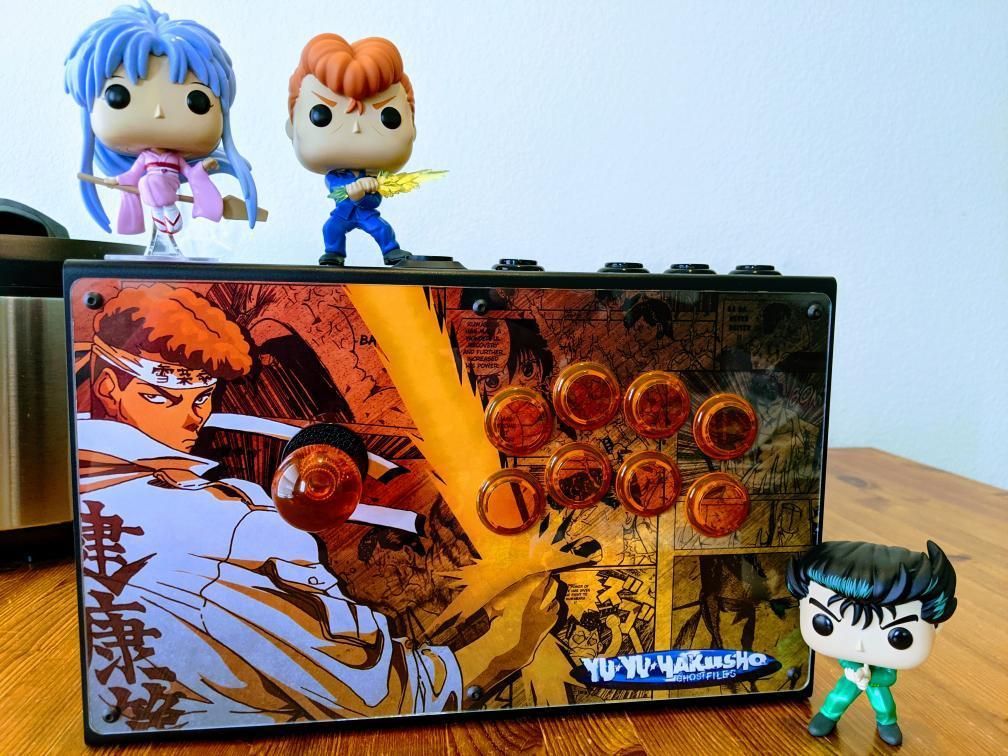 focusattack's tweet photo. Check out this YuYu Hakusho @allfightsticks custom by Instagram's @zaftpunk, designed by @arcadiacustoms. I want this build *and* the @OriginalFunko Pops. 😀 Thanks for giving us the chance to print this one! https://t.co/jjkmPSVDF7