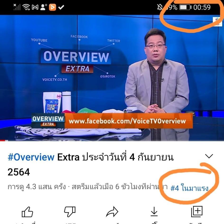 sirotek's tweet photo. โอเวอร์วิววันนี้ขึ้นมาเป็นอันดับ 4 หลังออกอากาศ 6 ชั่วโมง เราเป็นรายการรายวันยาว 27 นาที มีทีมงานหลัก3 คน แต่มีผู้ชมเฉลี่ยวันละ 5 แสนมาหลายปี มีคลิปแต่ละเบรคระดับล้านวิวอย่างต่อเนื่อง ขอขอบคุณทุกท่านที่ให้ความไว้ใจ พี่ๆ น้องๆ ในวงการจำนวนมาก รายการนี้จะอยู่ข้างประชาชนตลอดไปครับ https://t.co/jNEhiBy4u7