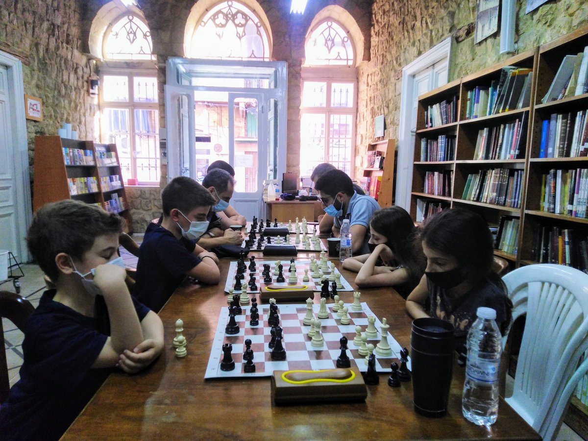 AttiehWael's tweet image. My friends and I started a chess club in my hometown about 2 years ago. Covid forced us to stop and today we reopened. The place is actually a public library, which makes the whole atmosphere all the more special. #chess #chessplayers #chessimprovement #chesspunks