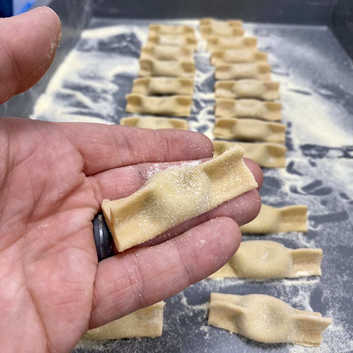 parcels with mascarpone &amp; broccoli friarelli &amp; Gorgonzola 

#Handmade #pasta #freshpasta #ravioli #cheflife #cheffeatures #feedyoureyes #ILoveGLA #ILOVEGLASGOW #scotlandgrammer #Barkitchenmag #chefs_eye