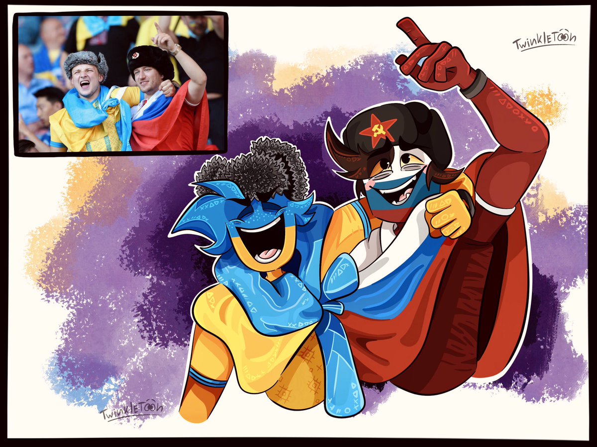 ToonTwinkle's tweet photo. #countryhumans #countryhumansukraine #countryhumansrussia #euro2021 #europeanchampionship #euro2021⚽️ #euro2021🏆 #football #ukraine #ukrainefootball #brothers #russiaandukraine #slav #каунтрихумансукраина #каунтрихумансроссия #чемпионатевропы2021 #чемпионатевропы #украина https://t.co/pz9jPWdNQH