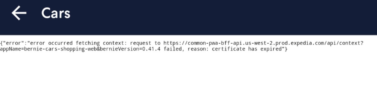 Someone is having a bad Saturday at Expedia. 

 #Expedia #aws #hugops #Software