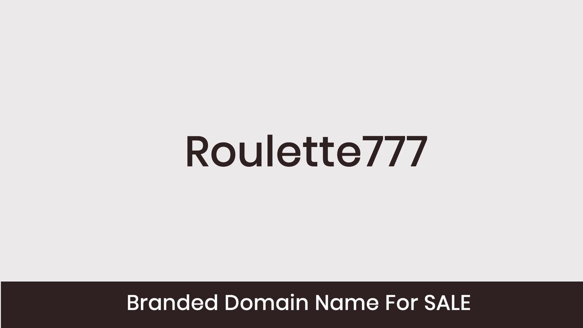 roulette777.com  
an excellent casino gambling domain available now. 
#roulette #roulette777 #games #androidgames #iphonegames #GameDay #gamedev #IndieGameDev #indie #gamingcommunity #Gamingfi #GamblingTwiitter #casino #blockchaingames #PokerFi 
#metaverse #defi #domains