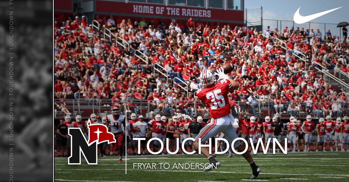 nwcraiders's tweet photo. That's two for Fryar! He finds Anderson for a 21-0 Raider lead!

#RaidersStandOut | @nwc_fb https://t.co/eY1U4psvbq