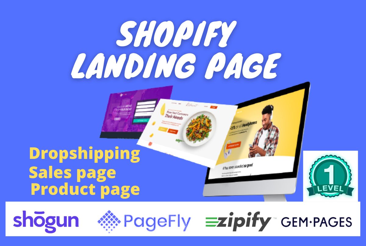 I will design shopify landing page by pagefly,shogun,gempage,zipify page builder

#세렌디피티4주년축하해#5YearsWithBegin

Hire me on Fiverr: fiverr.com/share/z7VjvR
#shogun   #shopifyLandingPage     #productPage    #pagefly     #landingPage