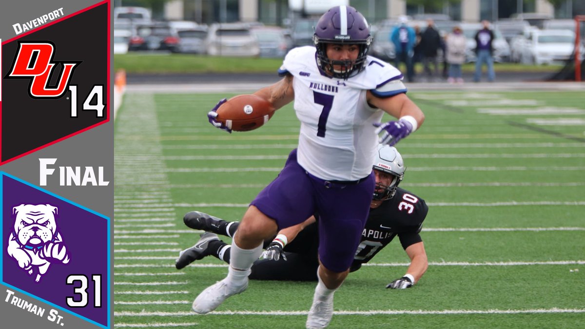 FB: Lots to unpack here:
Schrader 35-217 yds 4TDs
Jefferson - 81-yd KR
Swope - 2 QB sacks
Bulldogs - 7 straight non-conf wins.
<a href="/coach_nez/">Gregg Nesbitt</a> ties Don Faurot for 2nd all-time in <a href="/Truman_FB/">Truman State Football</a> wins with his 63 victory. 

Recap coming at TrumanBulldogs.com