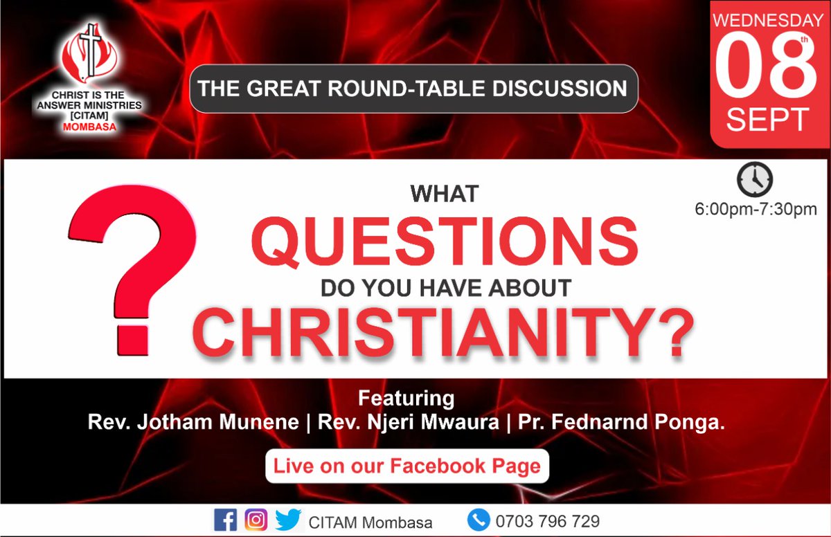 This will be happening on Wednesday from 6-7.30pm.Mark your calendar and have the questions ready. See you then!
#Acts
#TheNextLevel
#WhereChristIsOurAnchor