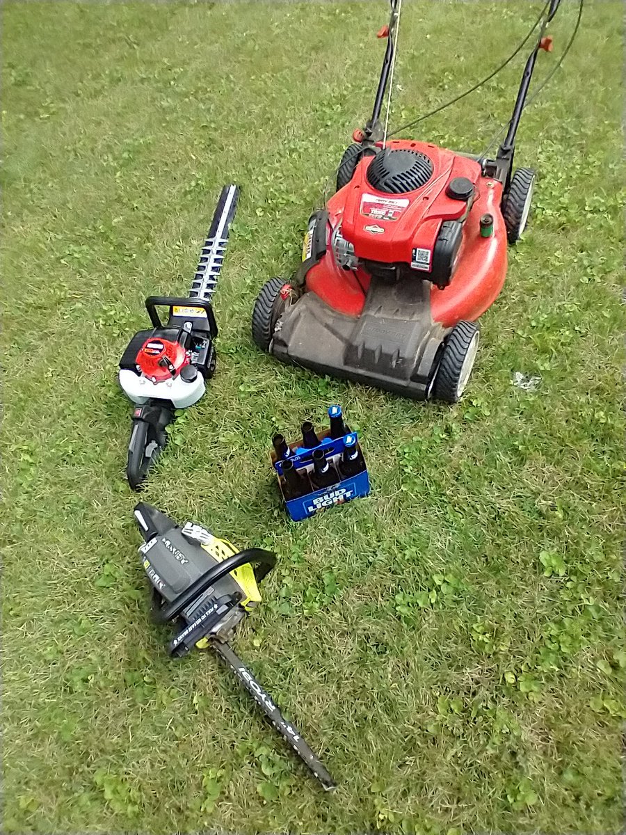 CJZimmerman3's tweet photo. Little home landscaping today...It's ok kids ignore the beer, I work for a semi-professional race team and strive to be an amateur tattoo artist. https://t.co/cAkVfmeHc2