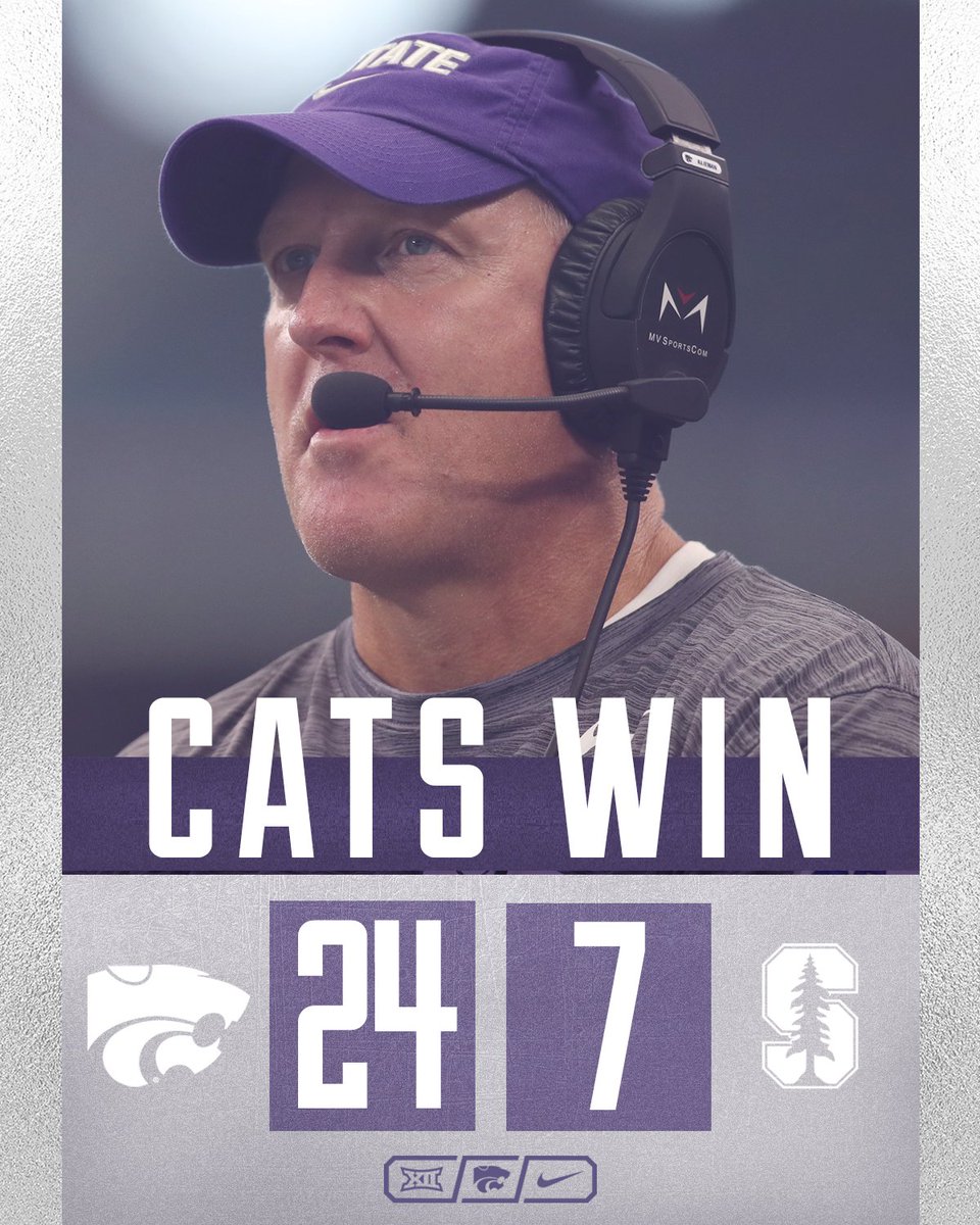 KStateFB's tweet image. CATS WIN 

#KStateFB ⚒