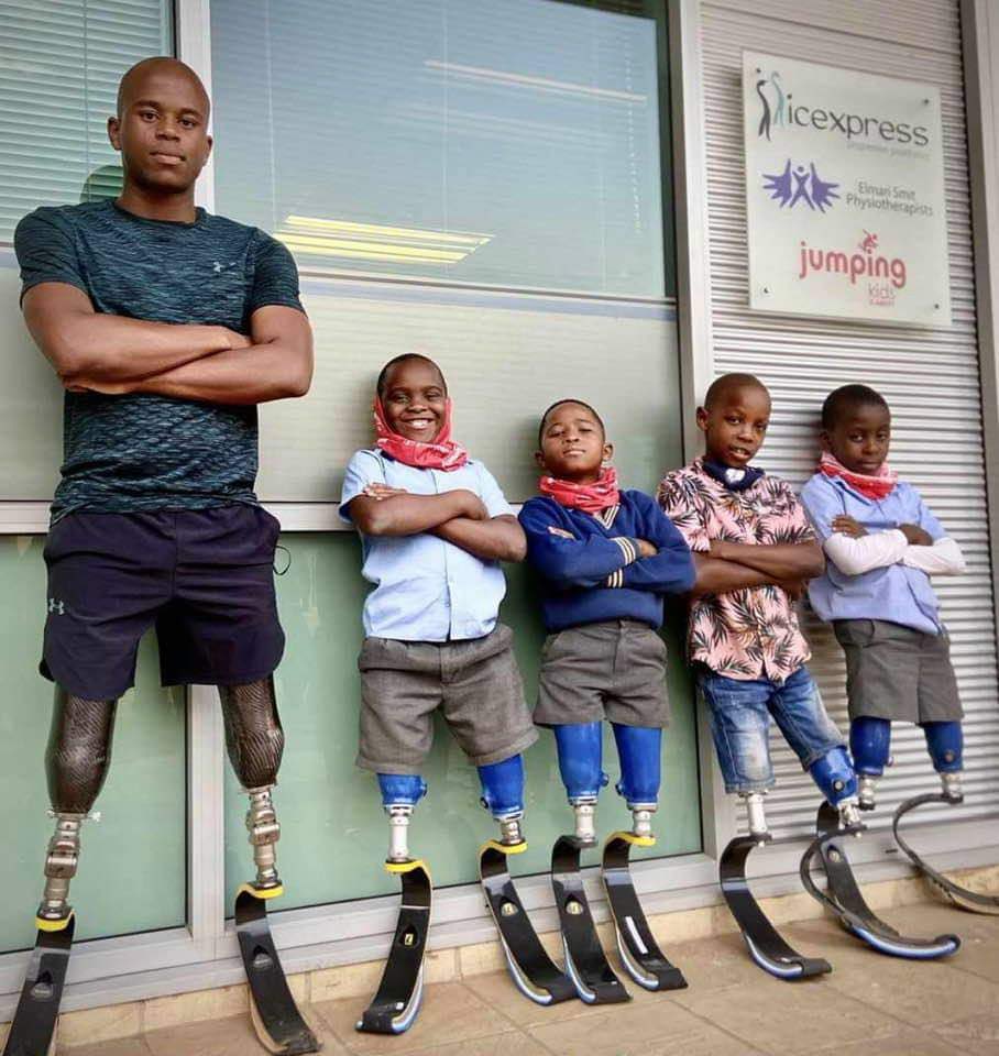 I ❤ this photo. Look at the simple joy on the kids' faces next to Ntando Mahlangu. 

Role models can transform your life if you belong to a marginalised or oppressed group. Meeting someone who KNOWS what you're going through but who can inspire you. 

Visibility, not disability.