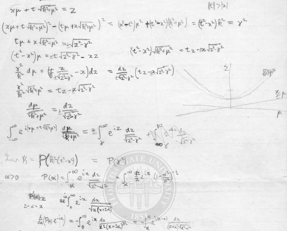 Perhaps the most important PhD thesis in the history of science: Paul Dirac's dissertation, submitted at age 24, in which he develops the general theory of quantum mechanics. It looks like a combination of a child's neat handwriting and a super-intelligent alien's hieroglyphics.