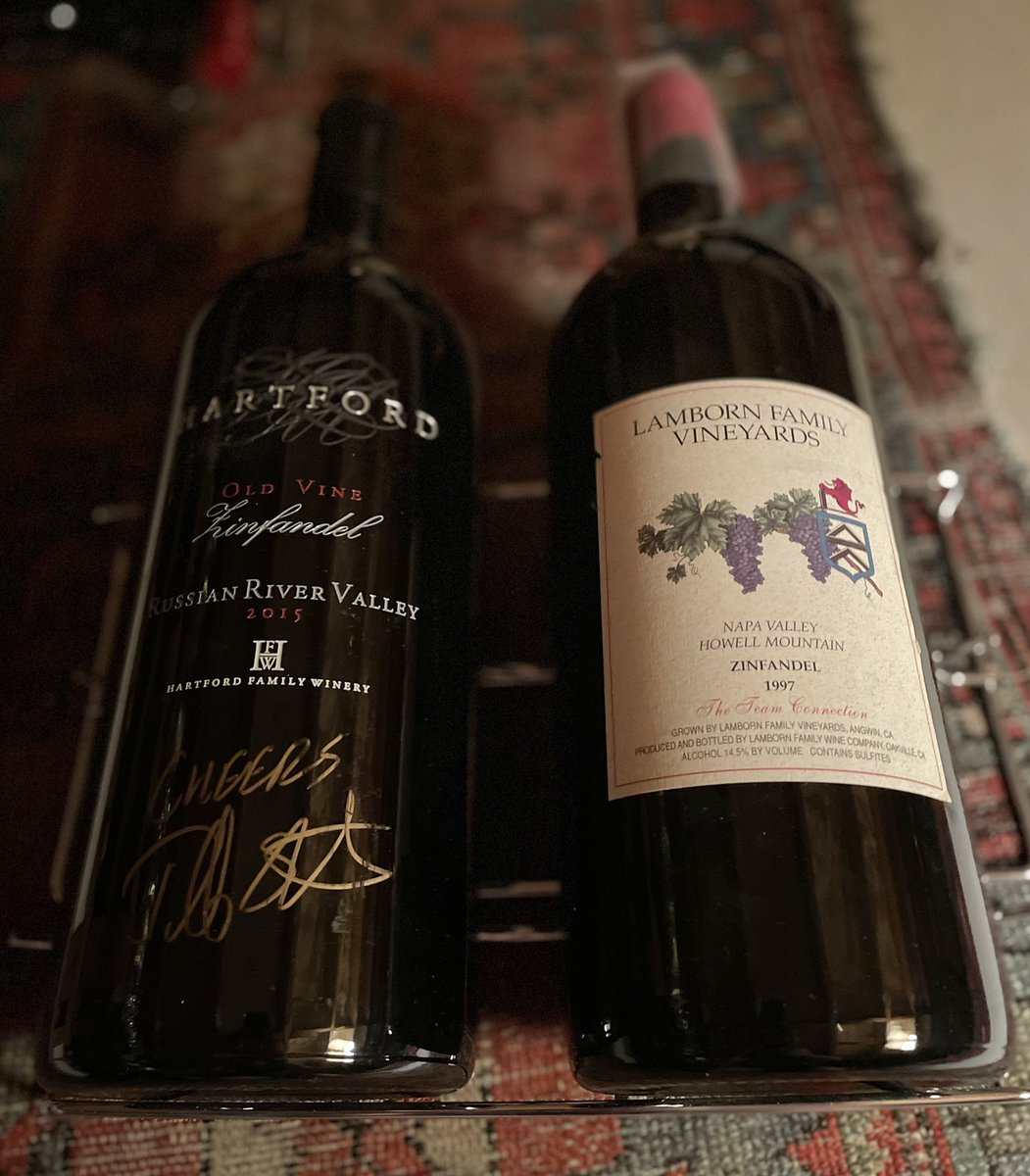 zinfandelhooks's tweet image. I only have a couple 3L Zins and I am dying to try this 1997 @Lamborn since it was the first year Heidi Barrett made it for them. You need a lot of Zin lovers to open these. #cheers🍷
