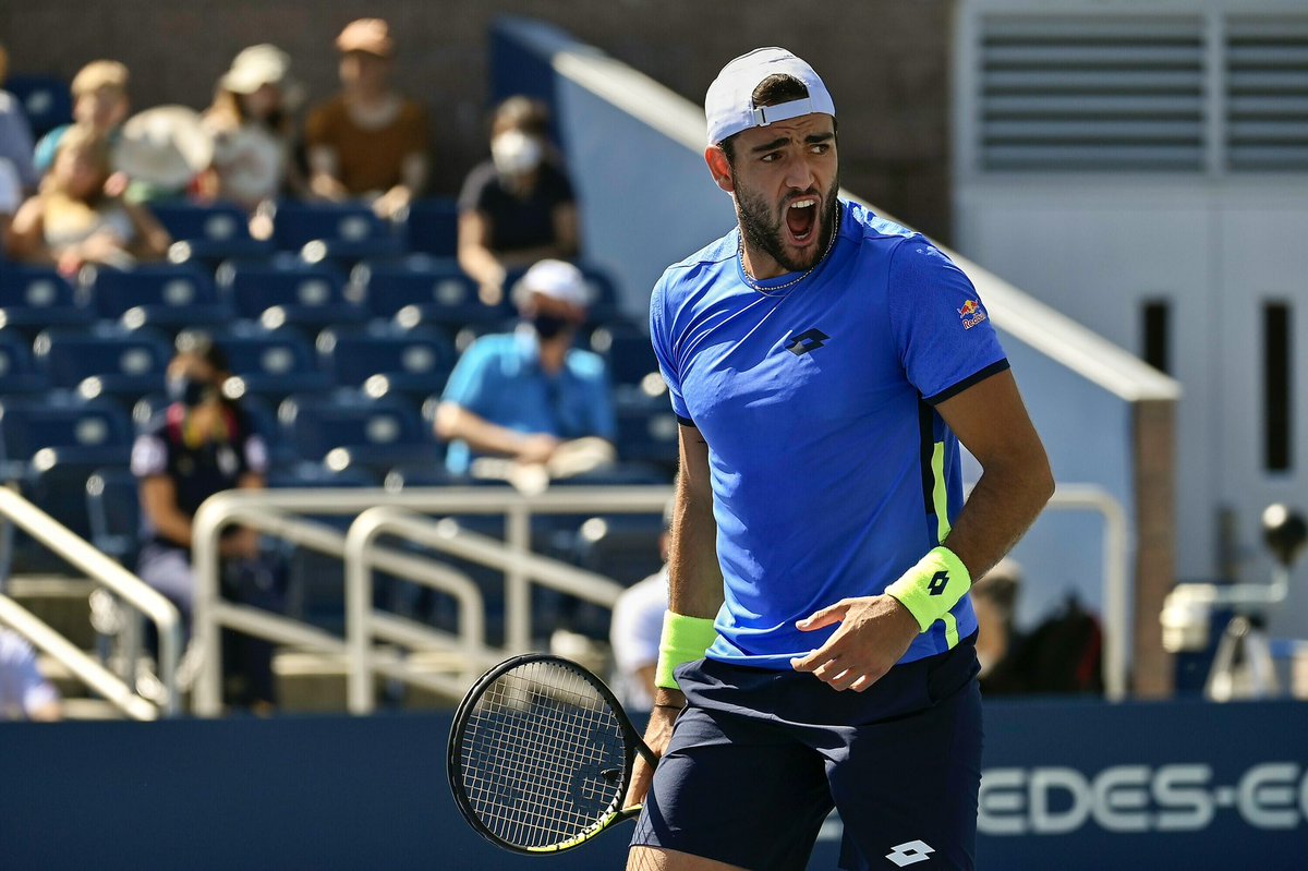 LJSportsGroup's tweet photo. Us Open 🔨 story goes on!

@MattBerrettini qualifying into the fourth round after a 5 sets win 67 62 64 26 63 against Ivashka. 

Forzaaa Matteo 🔨💪🏽🔥 https://t.co/SwmUb25fVD