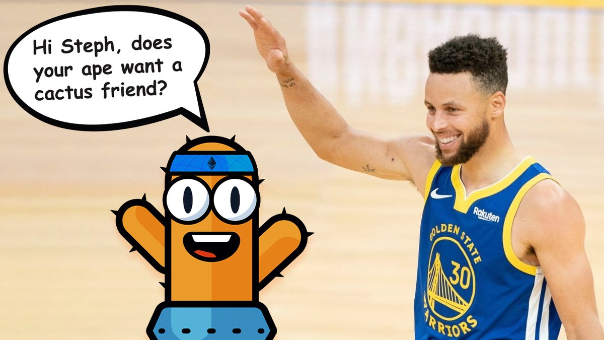 TheCactusMania's tweet photo. 🌵🌵 Sporty cacti has a message for @StephenCurry30 
🏀🏀

Can you help him get his message across? 

#NFT #NFTart #NFTartist #newNFT #thecactusmania #NFTcommunity #NFTdrop #stephencurry #ChangeTheGameForGood https://t.co/B2tllPujcz
