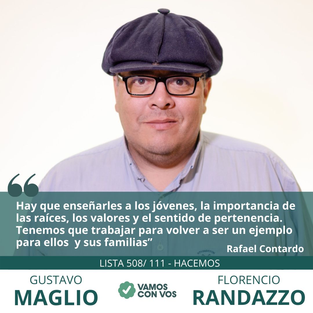 NosUneLaMatanza's tweet photo. Nuestro precandidato a Concejal, Rafael Contardo en algunas de sus declaraciones, expresó su deseo de trabajar por los jóvenes de cada barrio del municipio de La Matanza.
#GustavoMaglio 
#Lista111 https://t.co/qgvLp2UOWA