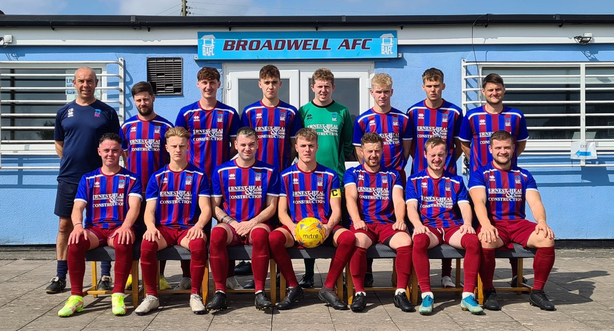 1st Team Won 3 - 1 today at home v @rockleaze in the <a href="/GlosCounty/">Glos County League</a> 

Goals from 
<a href="/EthxnWilkins/">Ethan</a> ⚽️
<a href="/jackmmeredith12/">jack</a> ⚽️
<a href="/benscotford10/">ben scotford</a> ⚽️

Boys also pictured in their new kit kindly sponsored by Ernest Heal Construction.