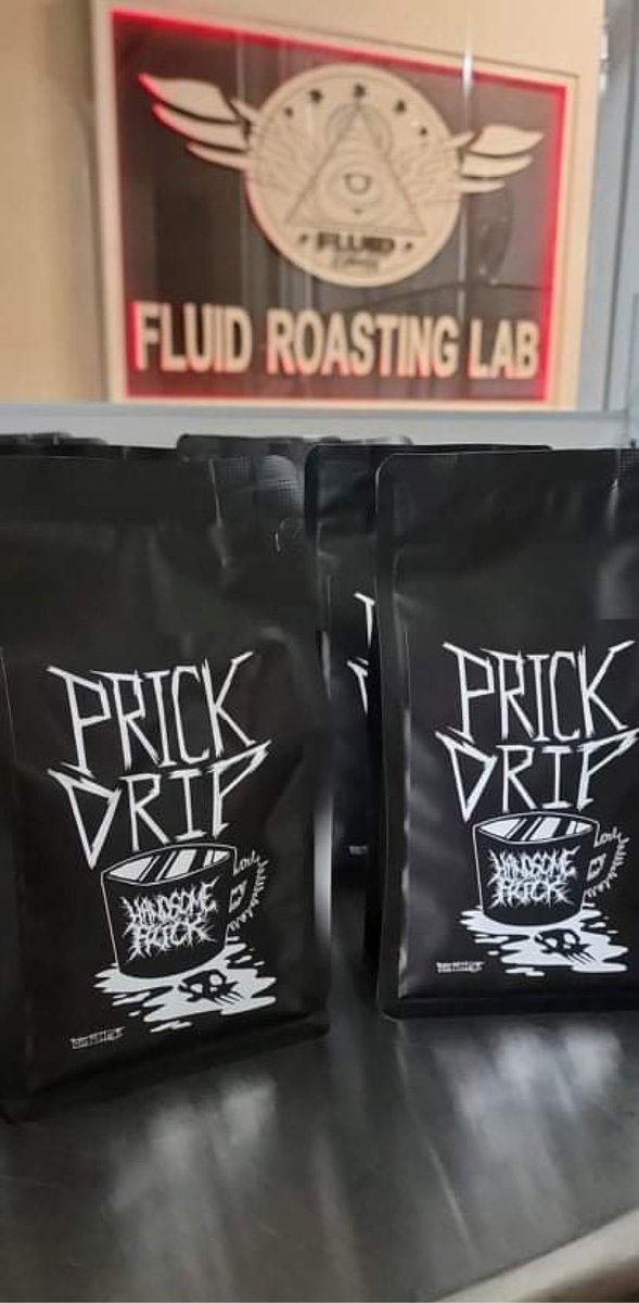 HPGrind's tweet photo. If you’re in the northwest Indiana area you can now buy our coffee collab #PrickDrip w/ @FluidCoffeeLove at any of their 4 locations! 

Valparaiso (2 locations)
Michigan City
Crown Point

Visit https://t.co/aJZ3wEWskZ 

We’ll have some for sale at @FTA_OpenAir as well! ☕️💀 https://t.co/IzuPqgsFmD