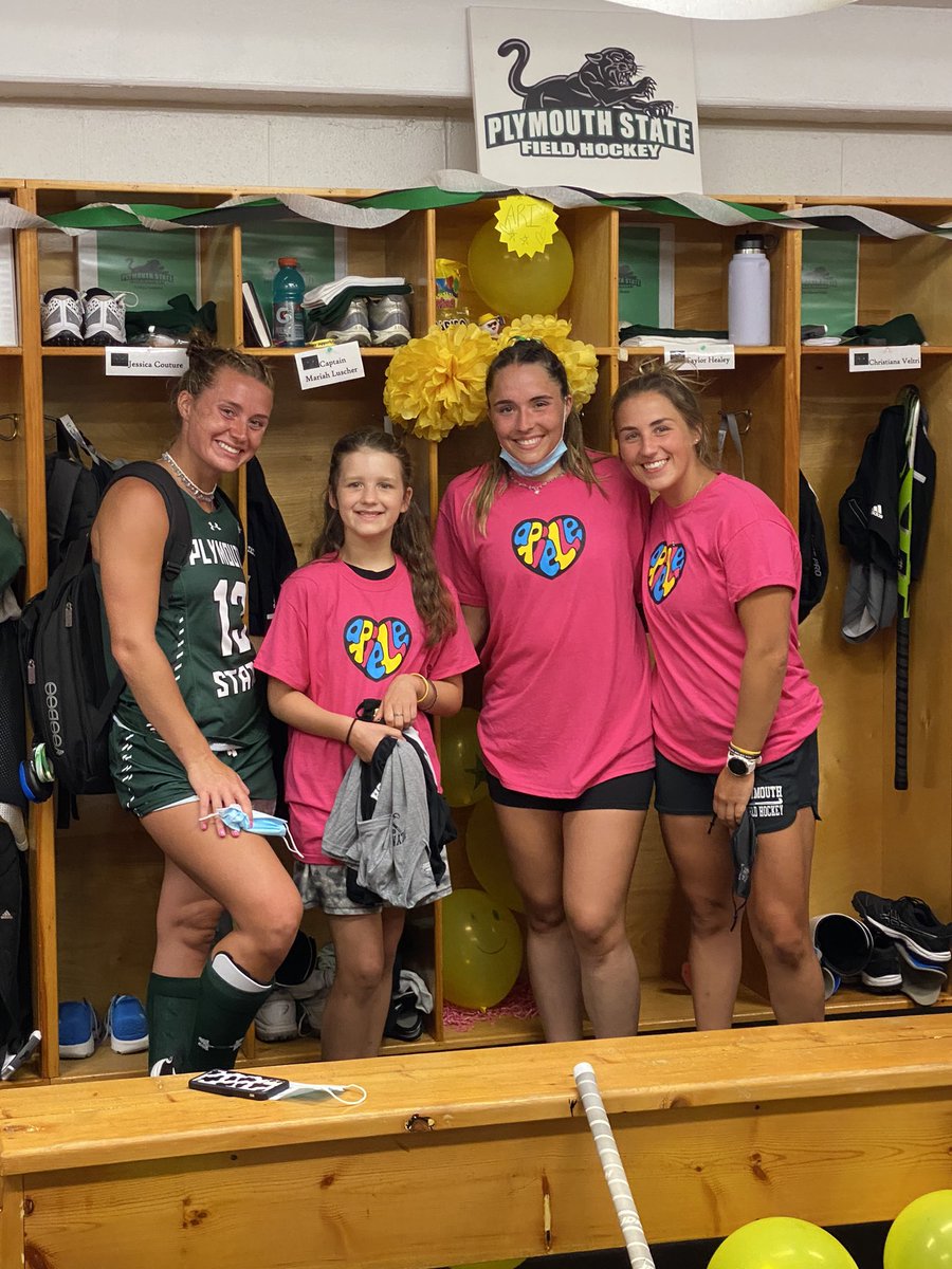 PlymouthStateFH's tweet photo. A great day celebrating our teammate Arielle and Childhood Cancer Awareness💛💚 https://t.co/RZ98dyECAI