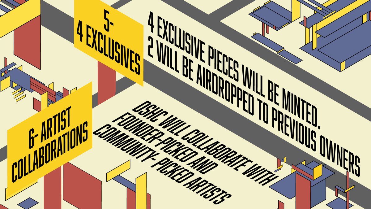 DSHCorp's tweet image. ⭕️🔵🟡
here's our&amp;lt;roadmap / isometric future vision&amp;gt;

DROP DATE: MONDAY 6th SEPTEMBER 2021 
18:00 UTC- 2:00 PM EDT - 11:00 AM PDT - 7:00 PM BST on @opensea  

⭕️🔵🟡 opensea.io/collection/dshc
check the details on the roadmap down below⬇️
#DSHC // $ETH