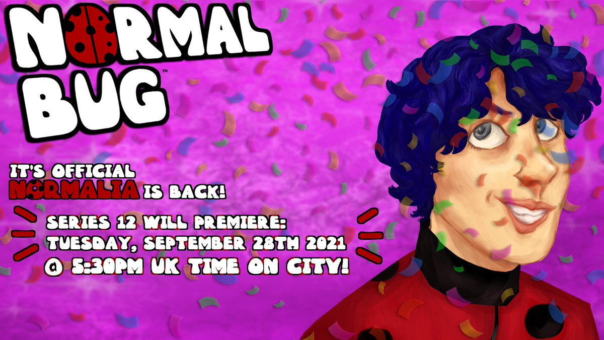 NormalBug's tweet image. IT'S OFFICIAL! Get ready for brand new Normal Bug, coming to CITV very, very soon! ❤️🪲

#normalbug #benormal #normalia #jennynoir