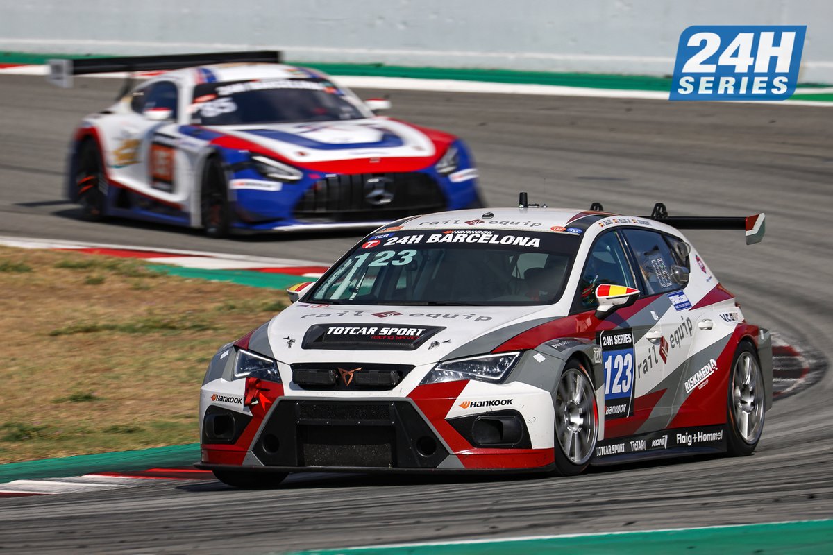 24HSERIES's tweet photo. #24HSERIES | Kudos to #TotcarSport (123). The Spanish team is currently 3rd overall in TCE after a decisive run from 5th on the grid….

…one 65-second time penalty for a refueling infringement aside, anyway!

#24hBCN @JaviMartin_ing @A_Rodriguez_17 @Circuitcat_eng https://t.co/NljKnN84F6
