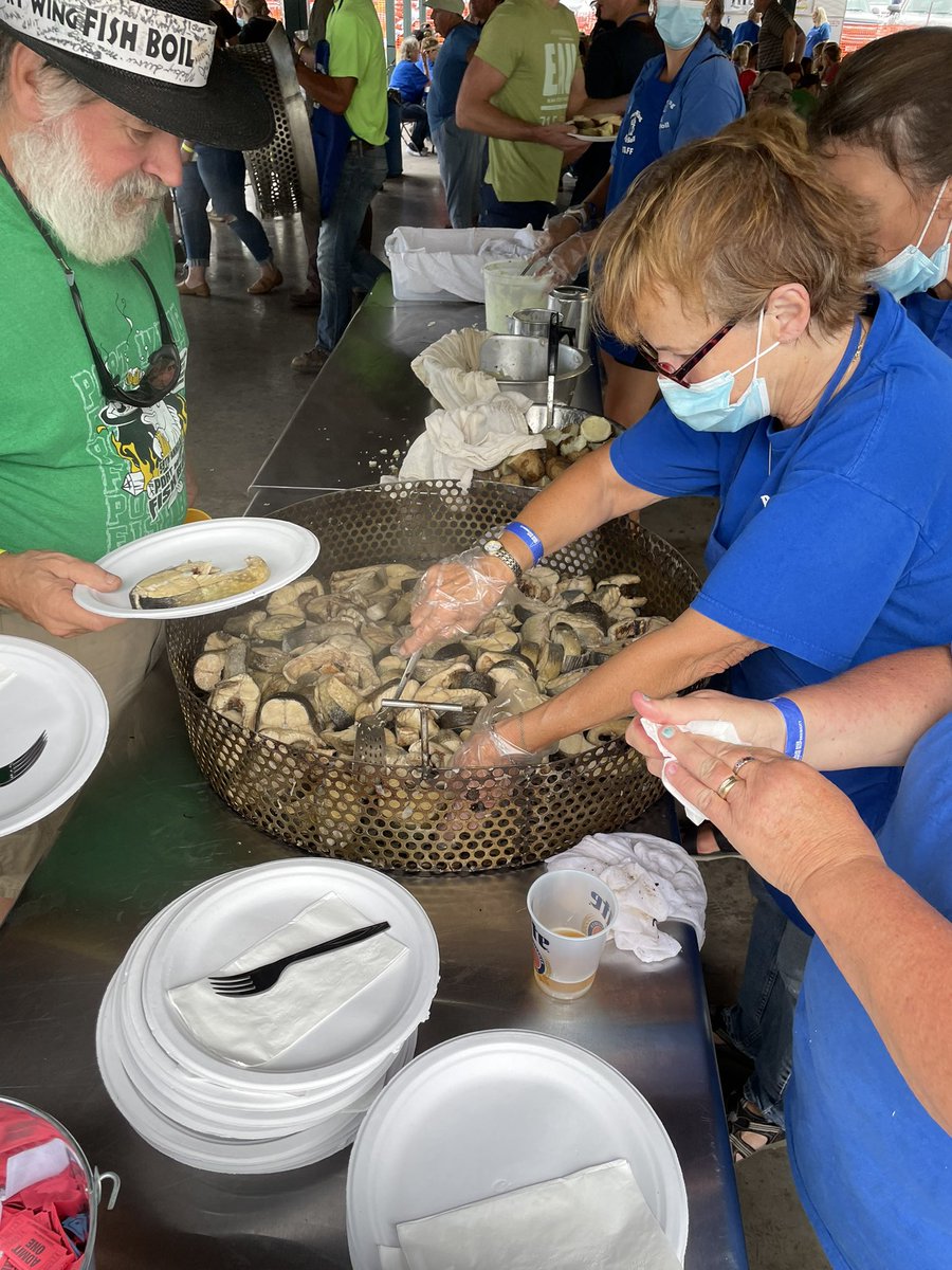 TransSuperior's tweet photo. @TransSuperior race organizers raced over to Port Wing for the 2021 Fish Boil https://t.co/LTar73YtK9