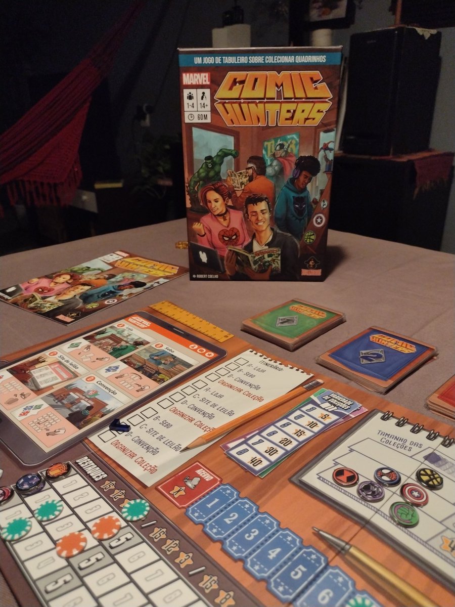 TorquatoTavares's tweet photo. Played #ComicHunters on 2021-09-04 with 2 players, winning score: 109 #bgstats https://t.co/8x0s03pf98
